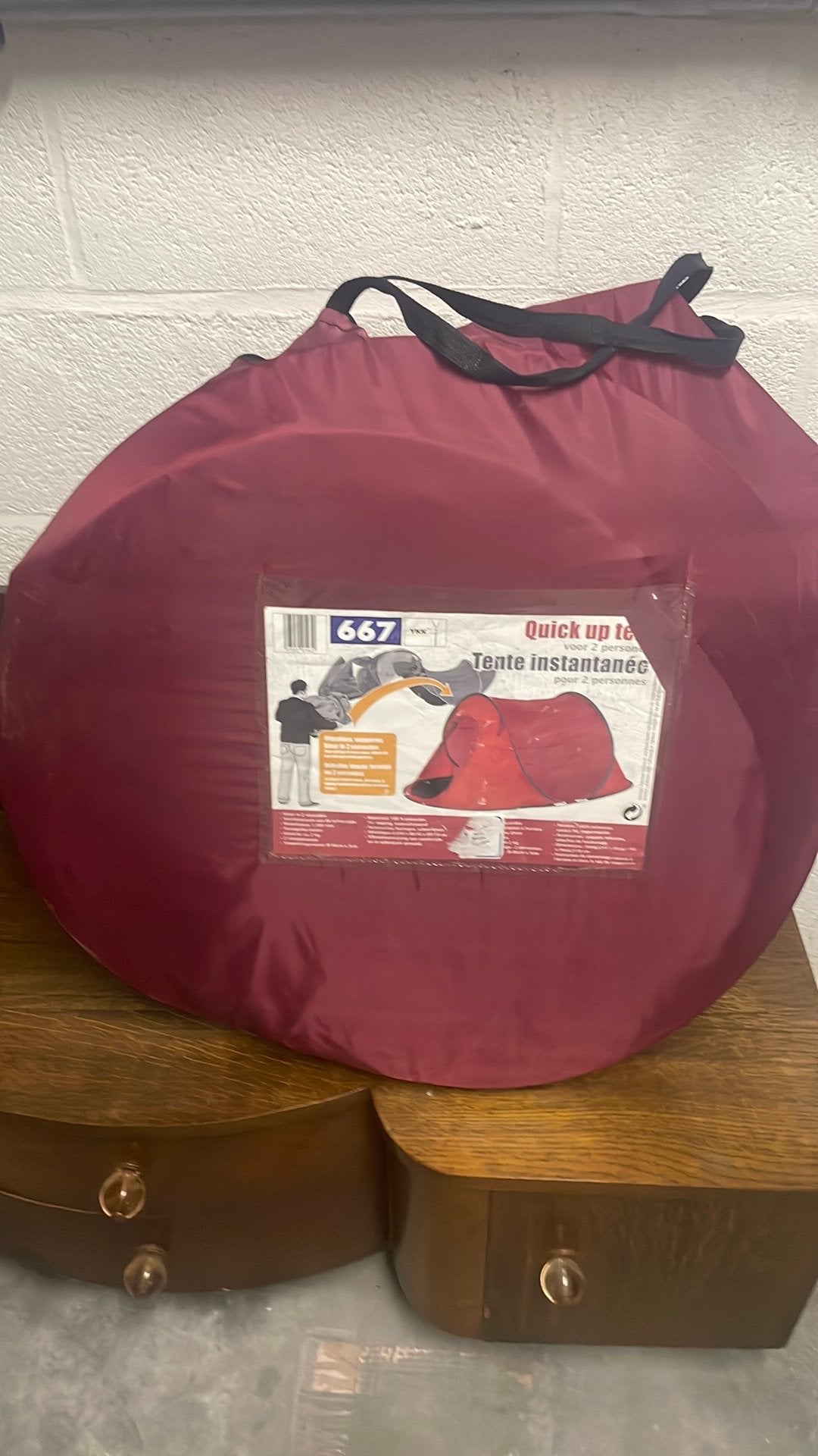 Pop up tent, Ophalen, Zo goed als nieuw