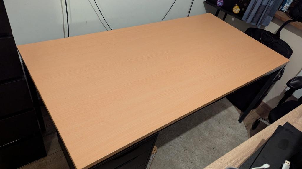 Table bureau couleur hêtre 80 x 160, Maison & Meubles, Bureaux, Classique, Utilisé, Réglable en hauteur, Bois