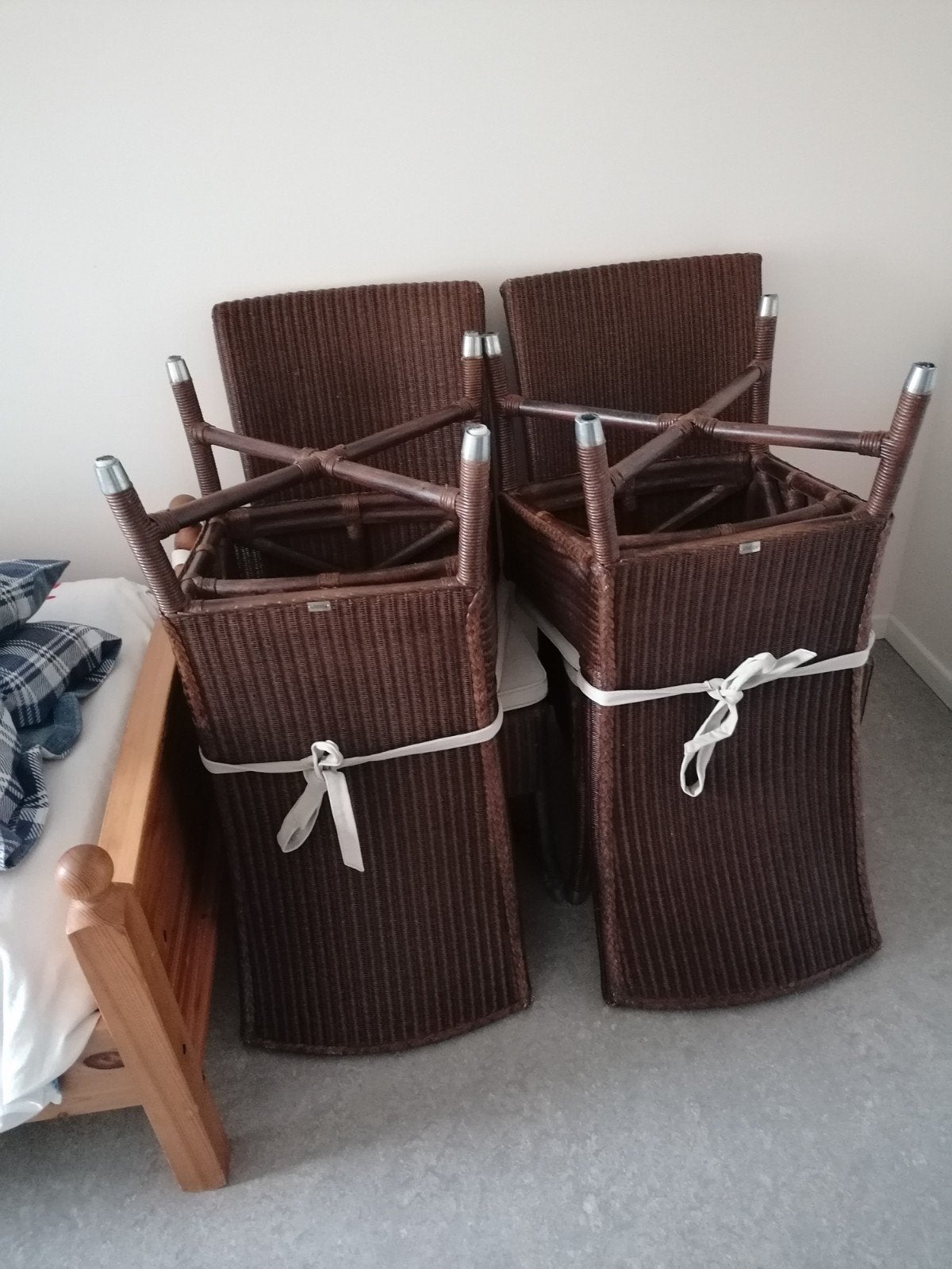 stoelen, Huis en Inrichting, Ophalen, Bruin, Riet of Rotan, Vier