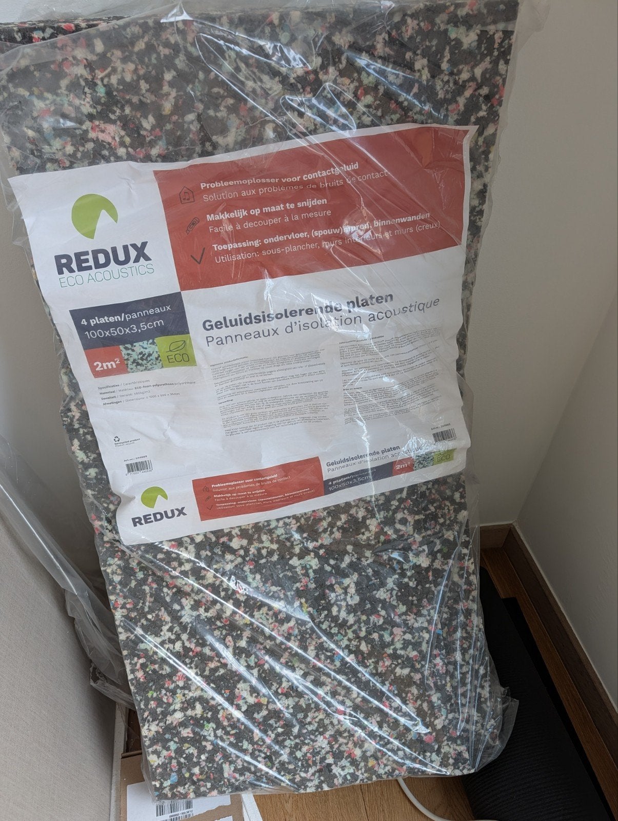 Panneaux d’isolation acoustique REDUX (3 pièces) – Gratuit, Enlèvement, Parquet