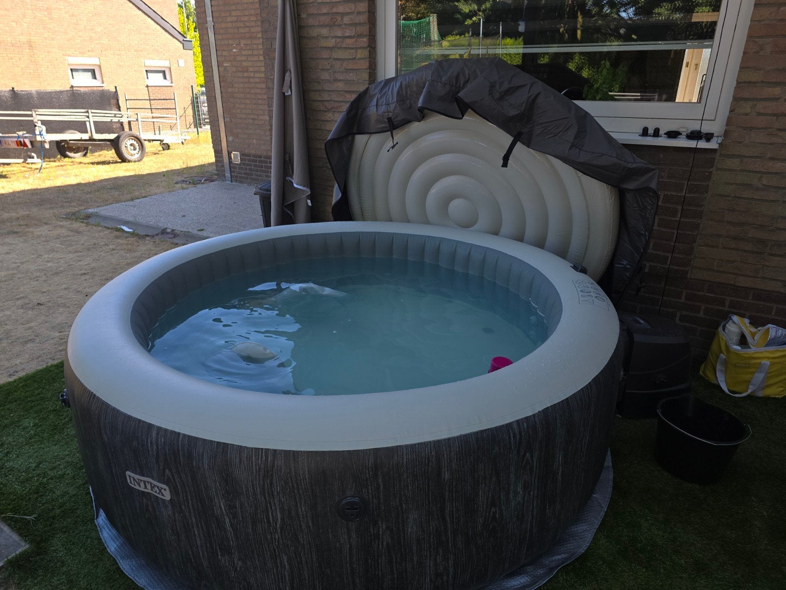 spa te koop 3 weken oud, Tuin en Terras, Bubbelbaden en Hottubs, Ophalen, Nieuw, Afdekzeil