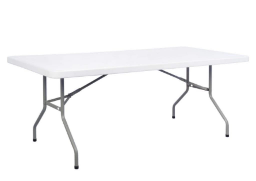 Table pliante/table de fête 152 x 76 cm blanche, Hobby & Loisirs créatifs, Enlèvement, Comme neuf
