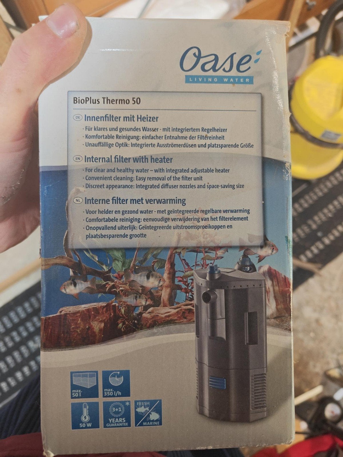 Oase BioPlus Thermo 50 – aquariumfilter met verwarming, Neuf, Oase, Enlèvement, Chauffage