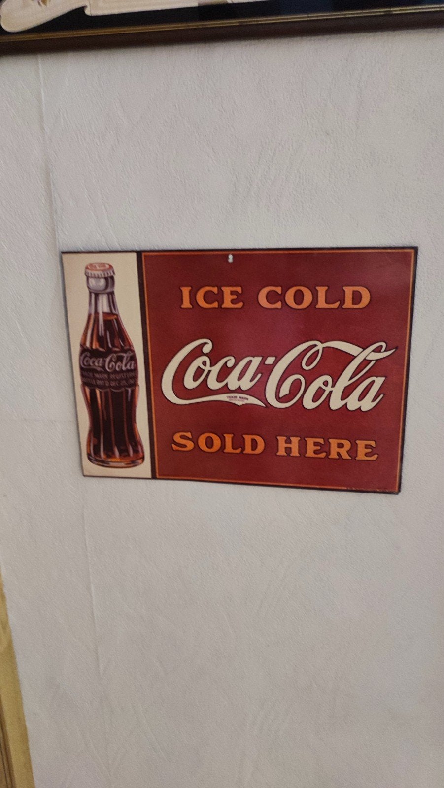 Metalen reclame paneel Coca Cola 35 cm x 25 cm., Verzamelen, Ophalen