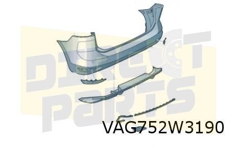Volkswagen Touran (7/15-) Chromelijst midden achterbumperspo, Auto-onderdelen, -, -, Nieuw, Achter