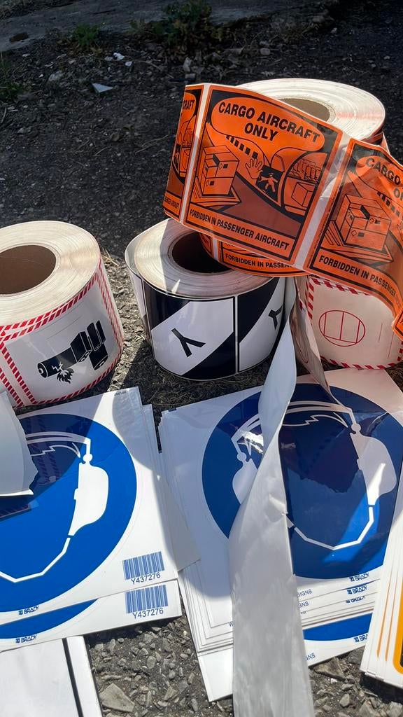 Lot stickers pictogrammen, Enlèvement