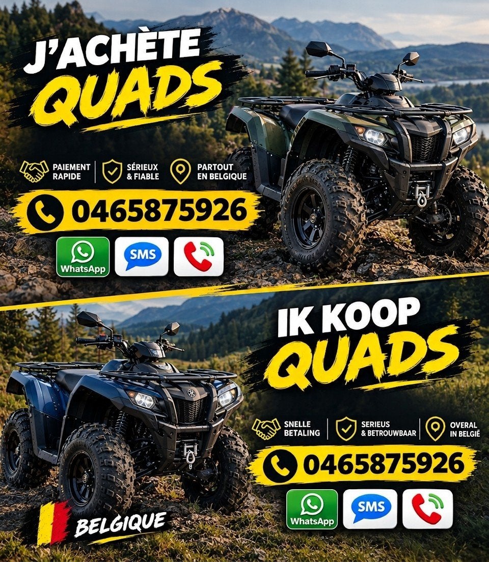 Achat Quad – Toutes Marques, Même en Panne, Sans Papier