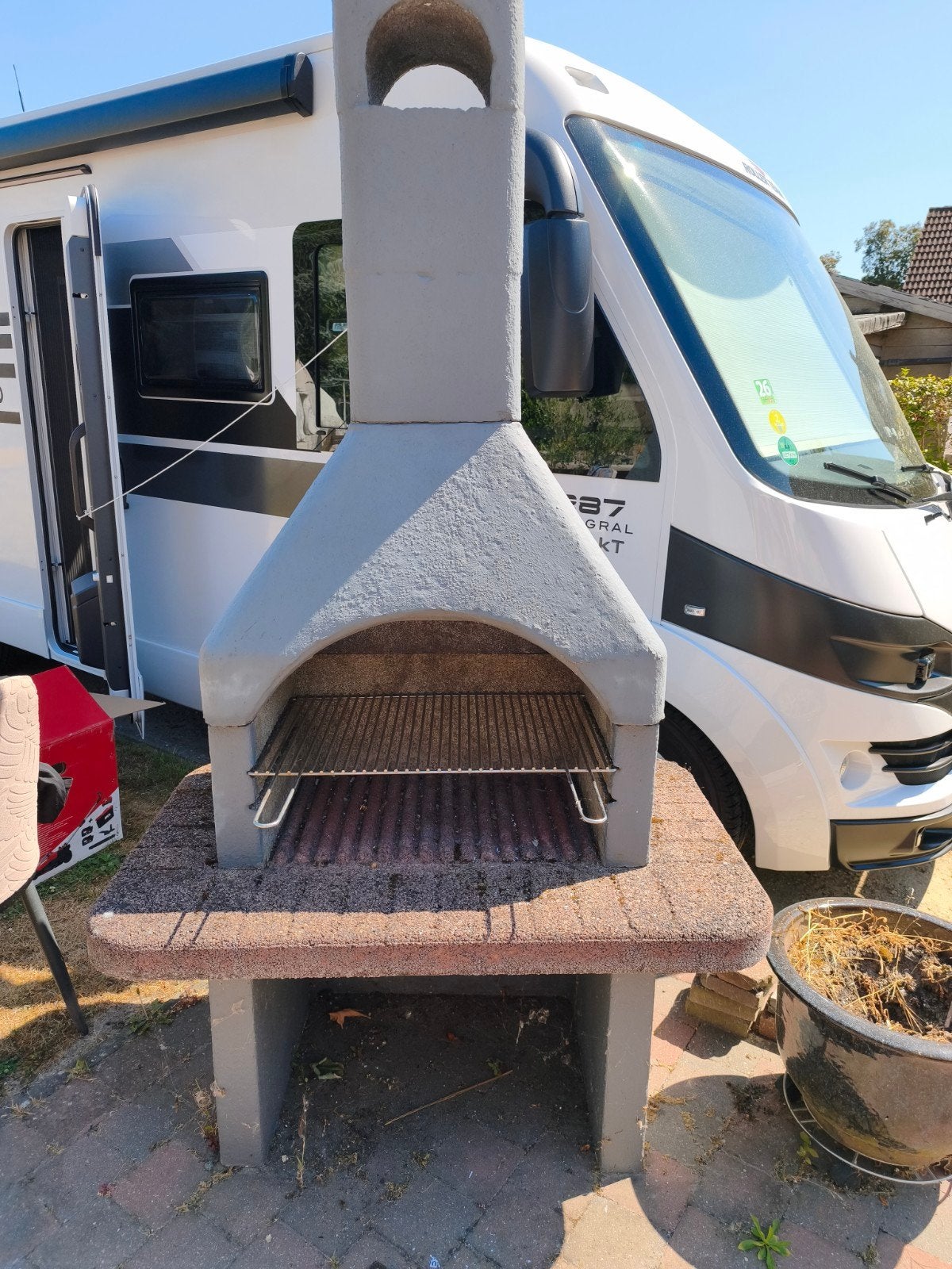 stenen barbeque, Tuin en Terras, Ophalen, Zo goed als nieuw