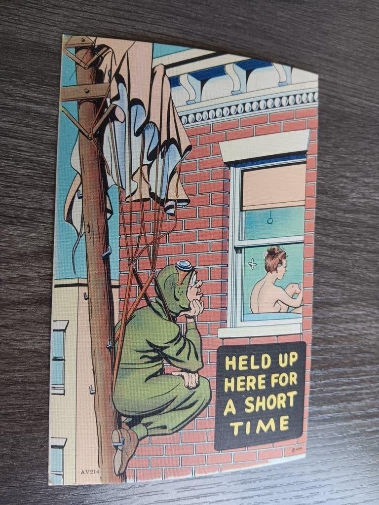 us ww2 postcard comic, Ophalen of Verzenden