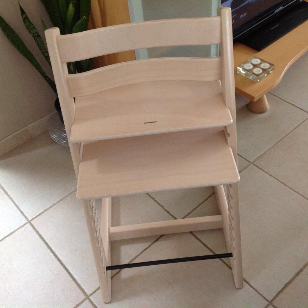kinderstoel Tripp Trapp Stokke licht naturel hout, Ophalen, Zo goed als nieuw, Meegroeistoel