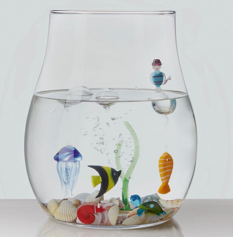 Leonardo glazen visjes (9 stuks) + zeewier (2stuks), Dieren en Toebehoren, Vissen | Aquaria en Toebehoren, Ophalen of Verzenden