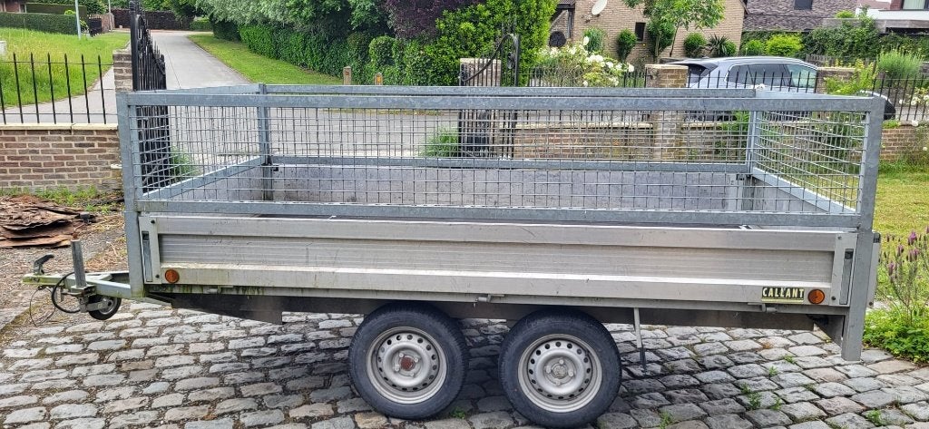 Dubbelas aanhangwagen 750kg met loofrekken - 3m x 1,5m, Enlèvement, Comme neuf
