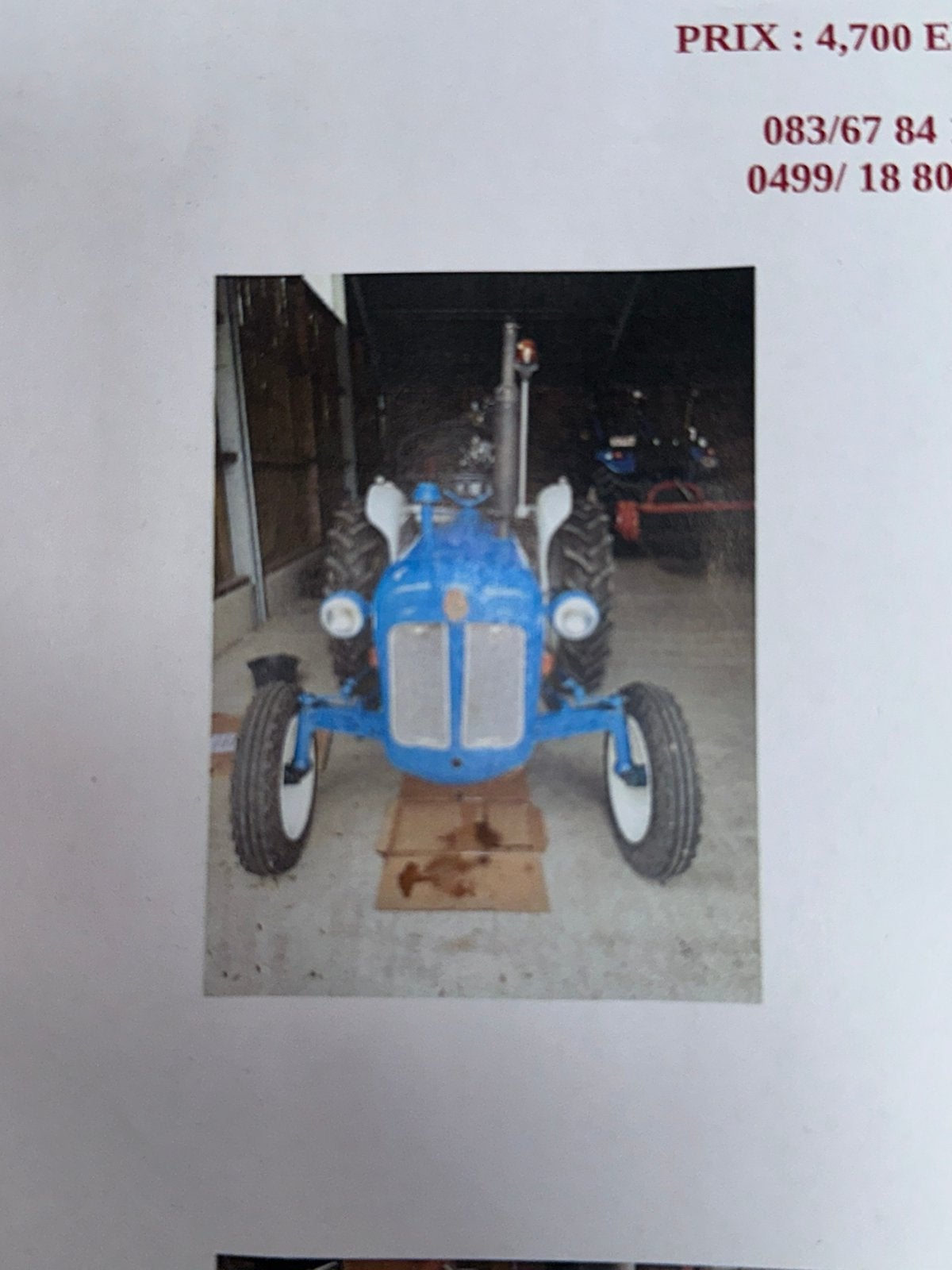 Tracteur fordson DEXTA 31cv, Neuf, Autres marques, Jusqu'à 2500, Jusqu'à 80 ch
