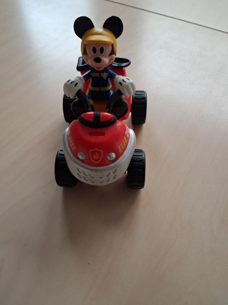 Mickey Mouse brandweer quad, Ophalen, Mickey Mouse, Zo goed als nieuw, Beeldje of Figuurtje