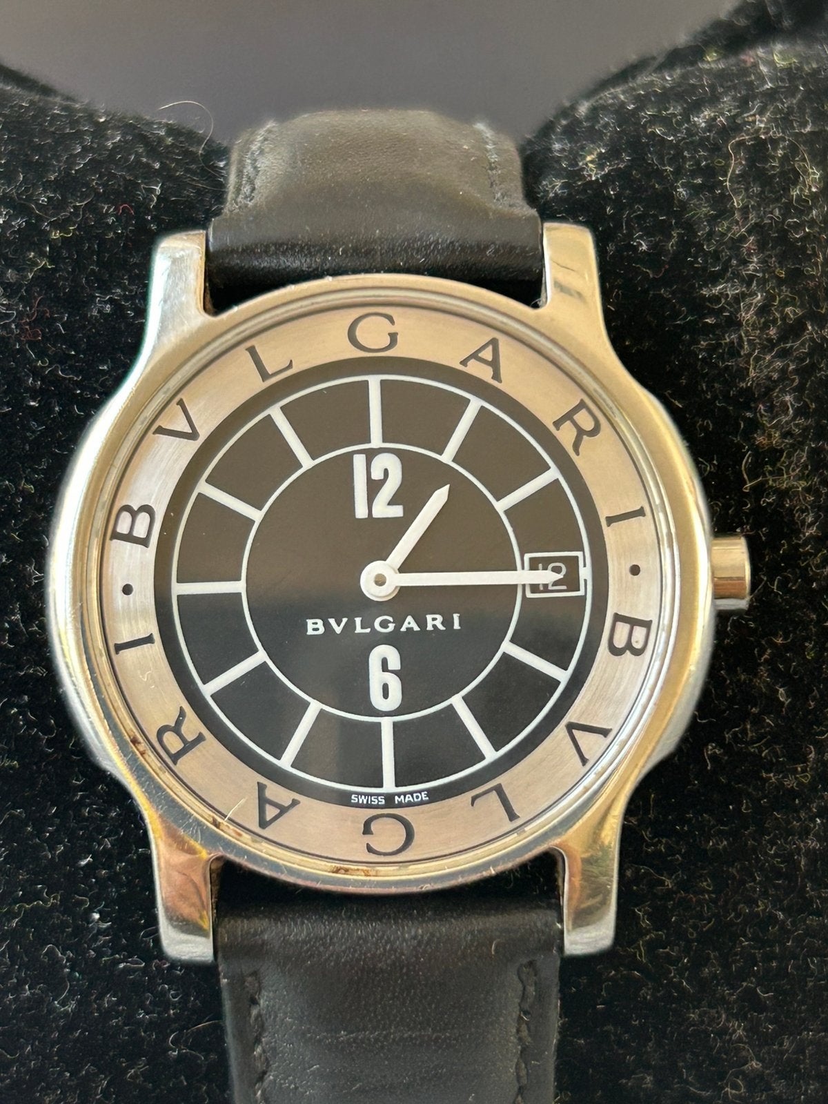Bvlgari Solo Tempo 35 mm, Bijoux, Sacs & Beauté, Enlèvement, Comme neuf