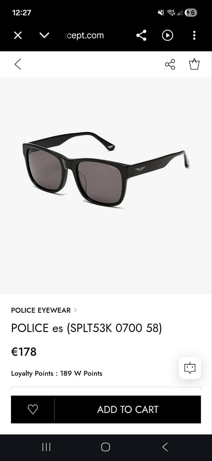 Lunette de soleil POLICE, Autres marques, Comme neuf, Enlèvement, Lunettes de soleil