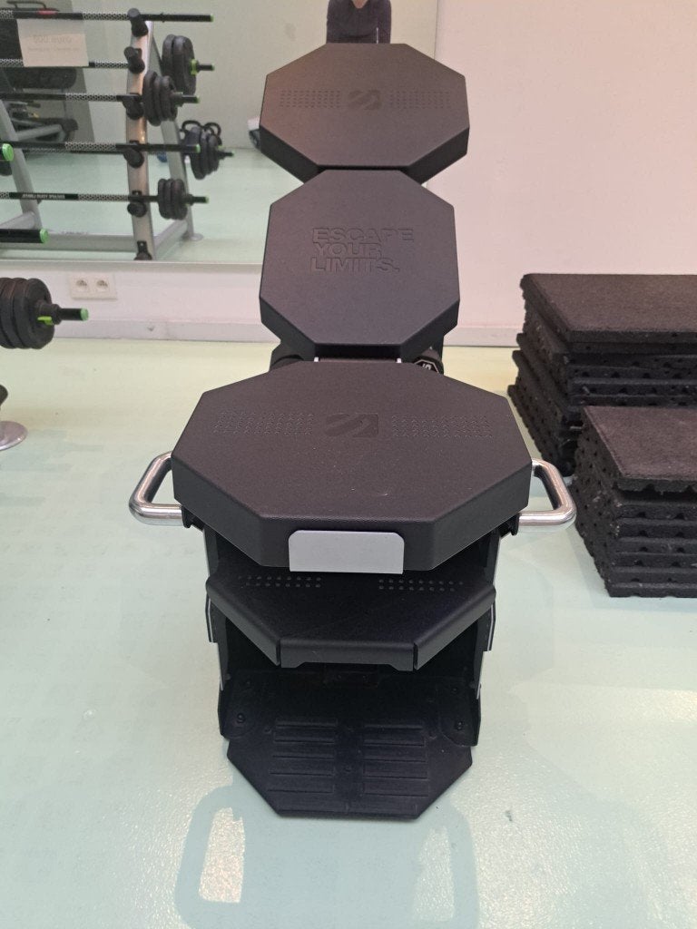 Escape Strongbox (verstelbaar) - dumbbells 2,5-15kg, Sports & Fitness, Enlèvement, Comme neuf, Banc d'exercice
