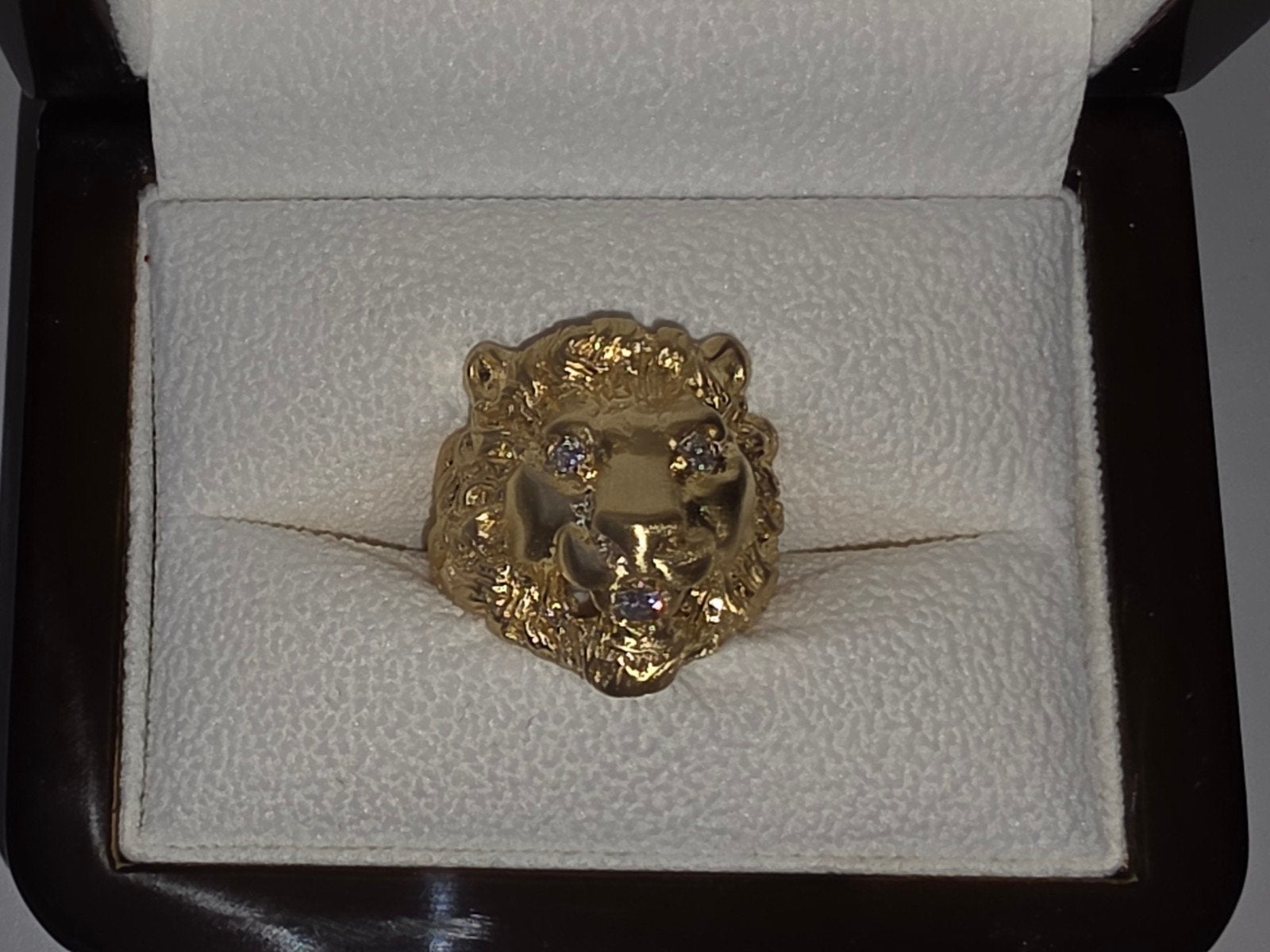 bague tête de lion or diamants, Bijoux, Sacs & Beauté, Enlèvement ou Envoi, Comme neuf, Or, Autres marques