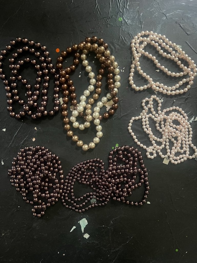 Lot de colliers de perles, Enlèvement, Utilisé, Blanc, Autres matériaux