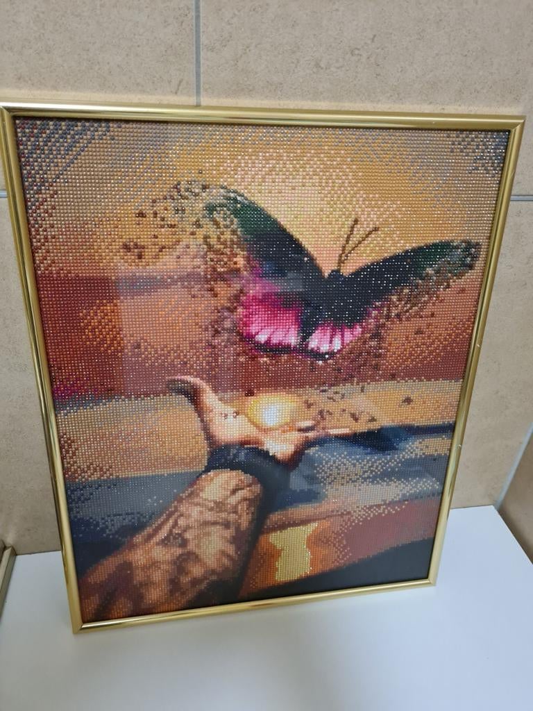 Peinture au diamant, peintures finies, Enlèvement