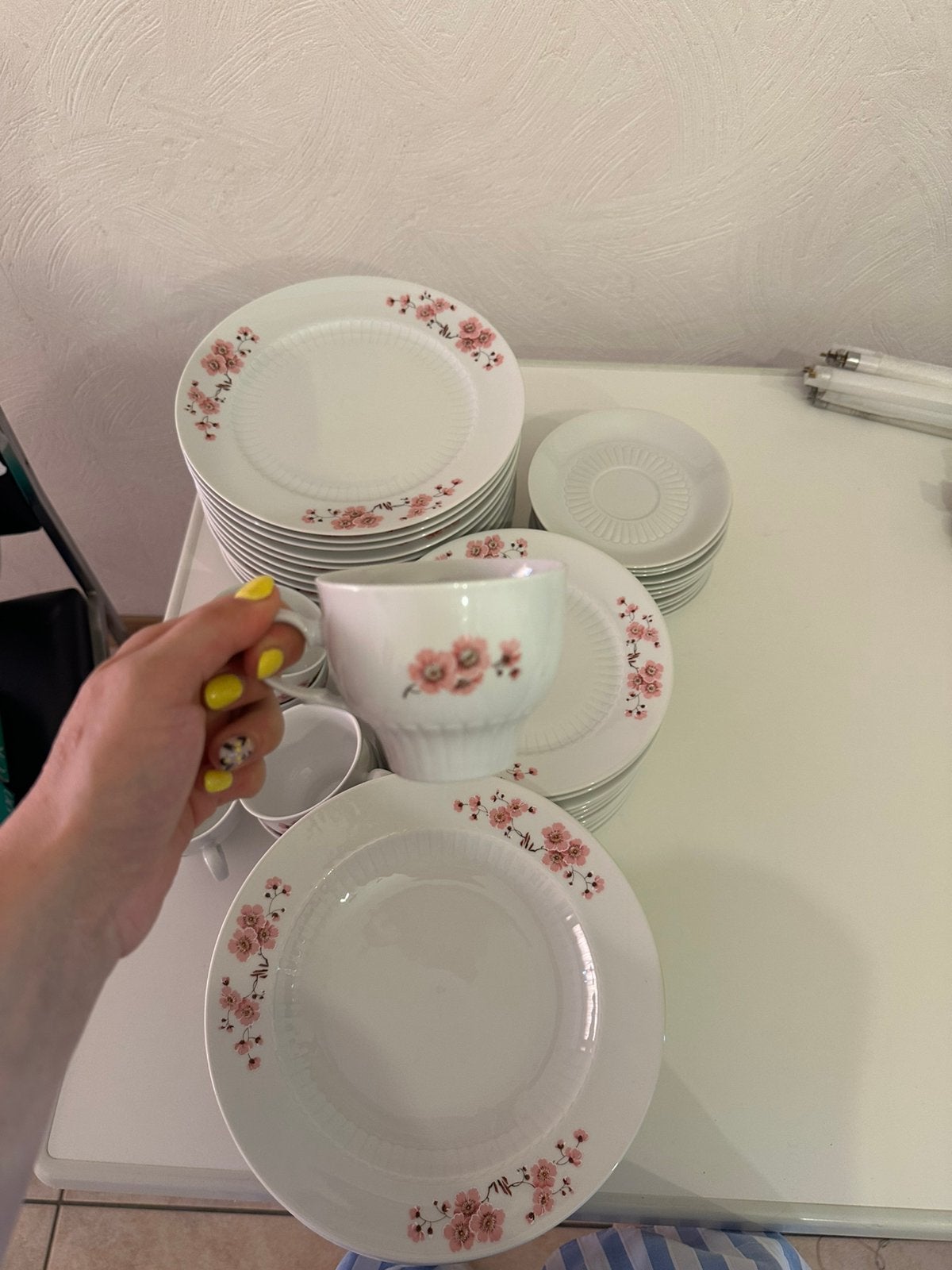 Matching servies set – 43 stuks – vintage floral, Ophalen