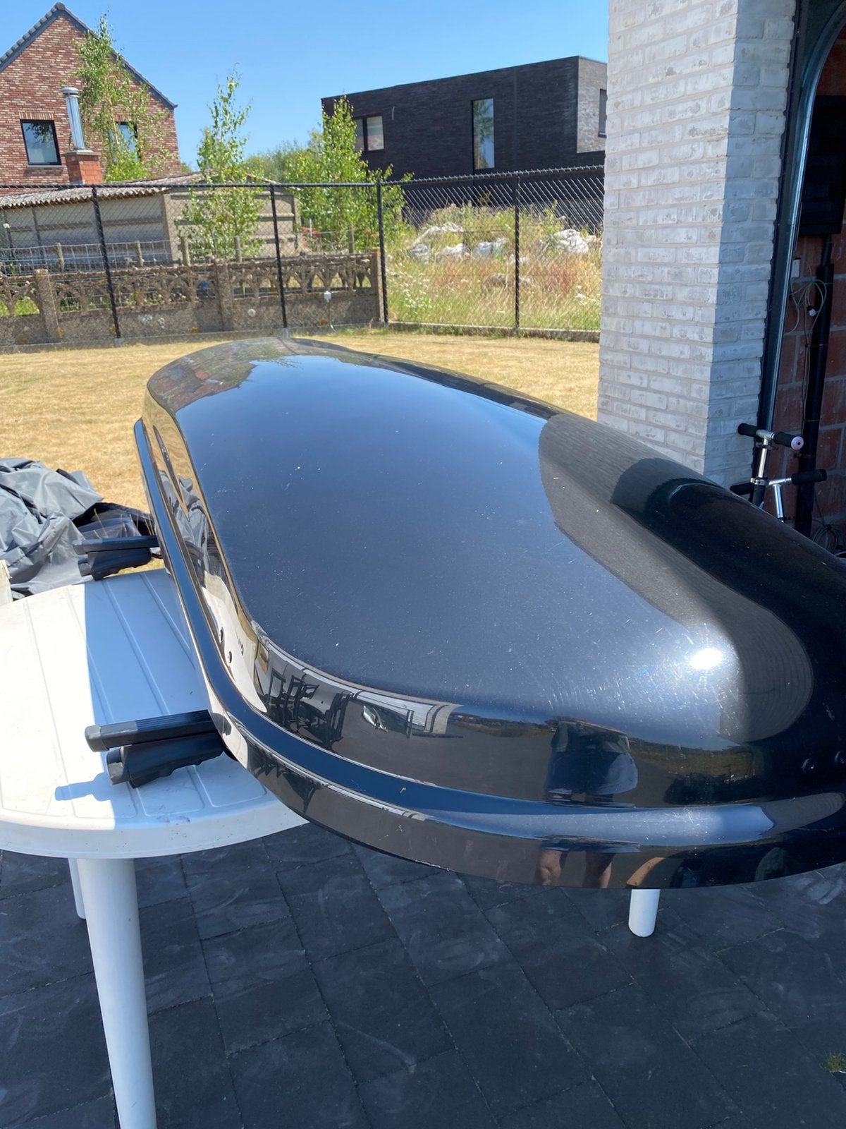 Dakkoffer Renault 630 liter met transversalr baren., Auto diversen, Dakkoffers, Ophalen, Gebruikt
