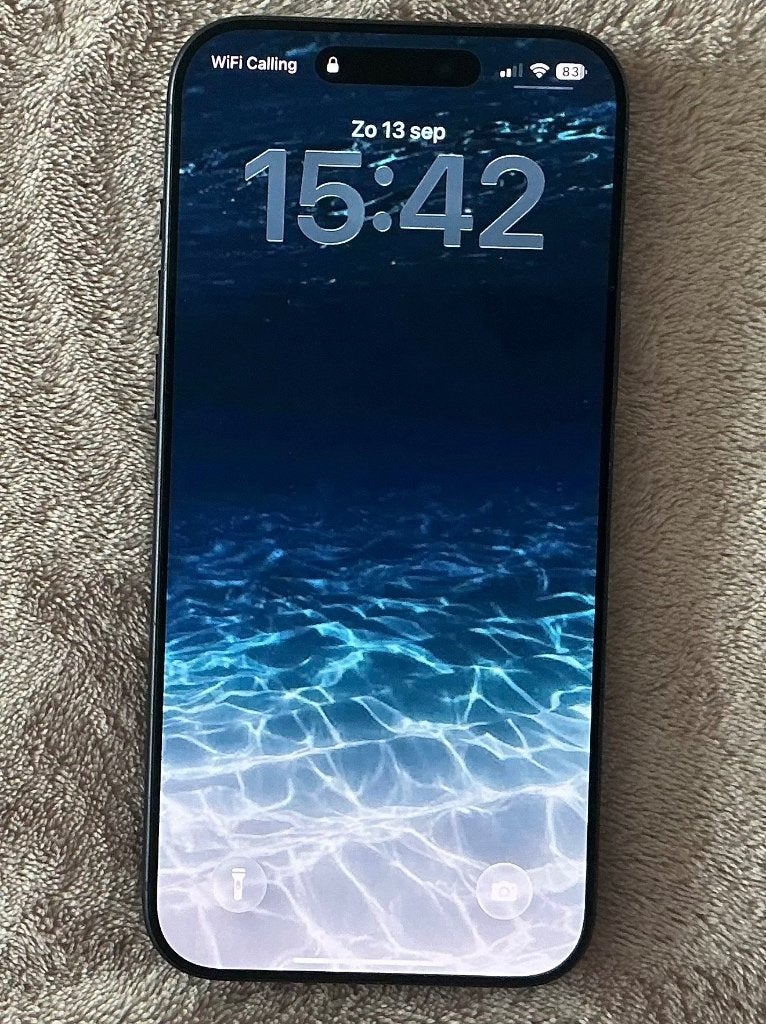Batterie à 100 % pour iPhone 17 Pro Max +2 coques, Télécoms, 256 GB, Enlèvement ou Envoi, Comme neuf, Bleu