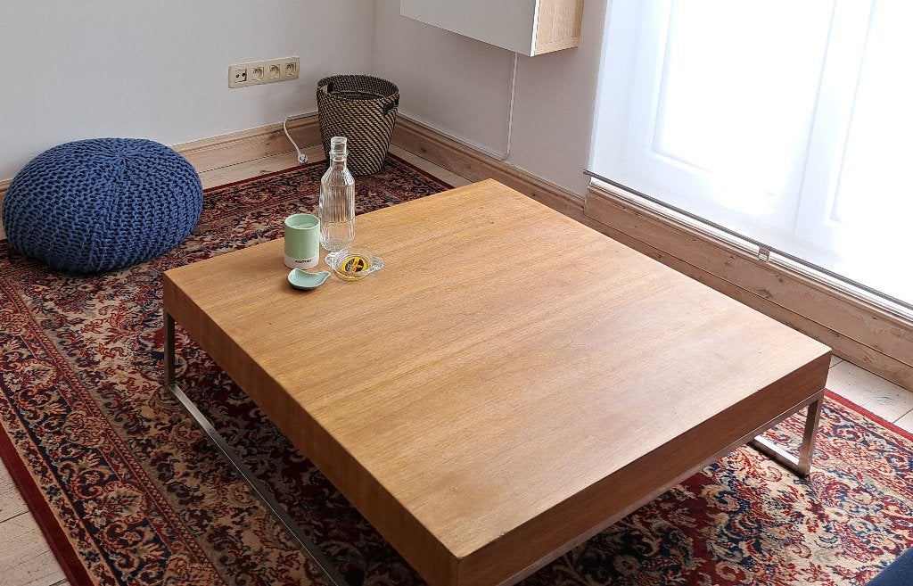 Salontafel IKEA vintage, 50 à 100 cm, Carré, Enlèvement, Utilisé