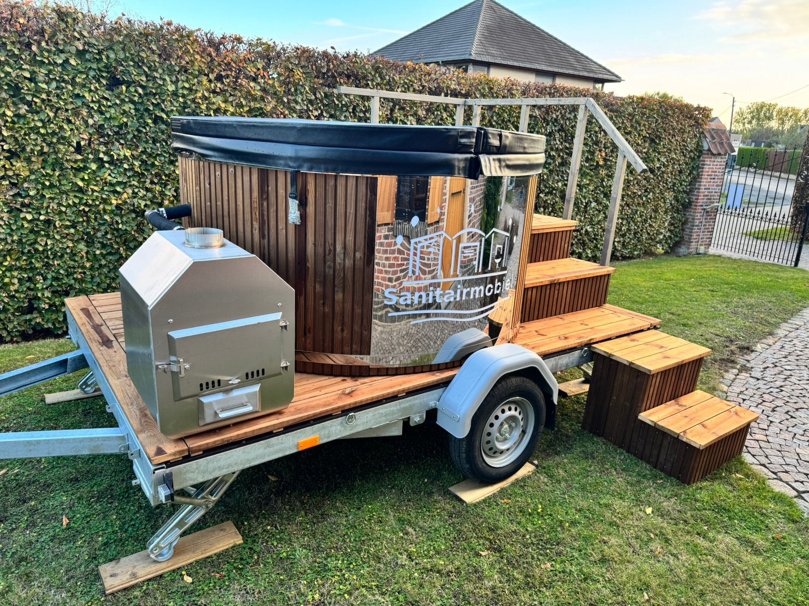 !!Hottub huren!! Houtgestookt met airjets en LED, Ophalen of Verzenden, Nieuw