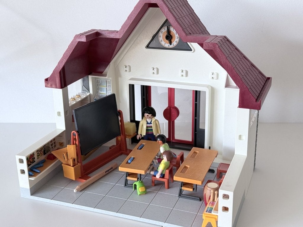Playmobil City Life 6865 école avec salle de classe, Enlèvement ou Envoi, Bâtiment, Kit complet, Utilisé