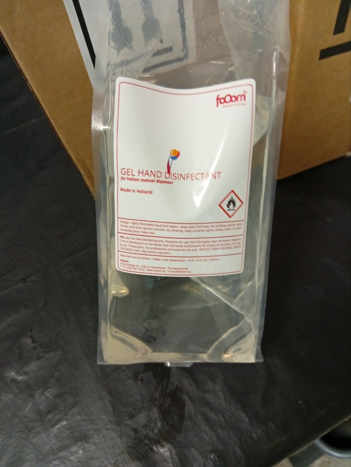 gel alcoolique, Neuf