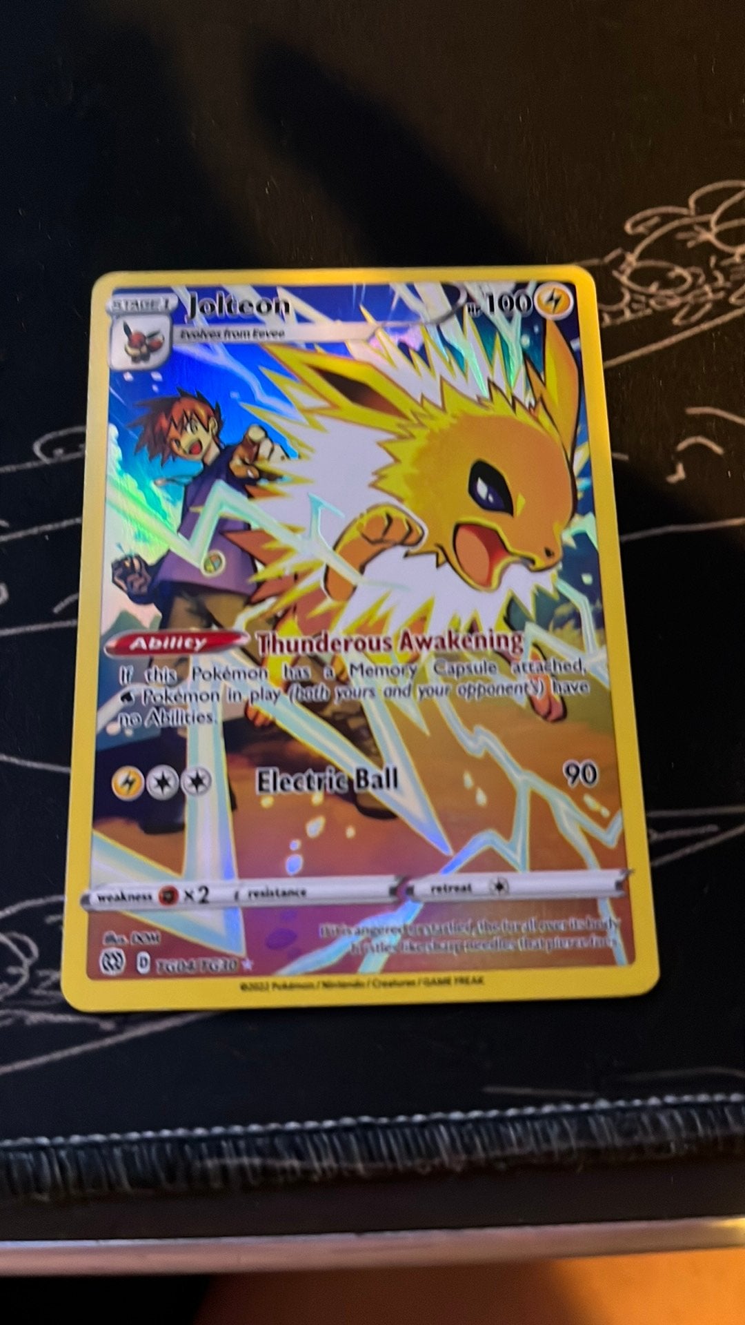 Jolteon, Enlèvement, Comme neuf