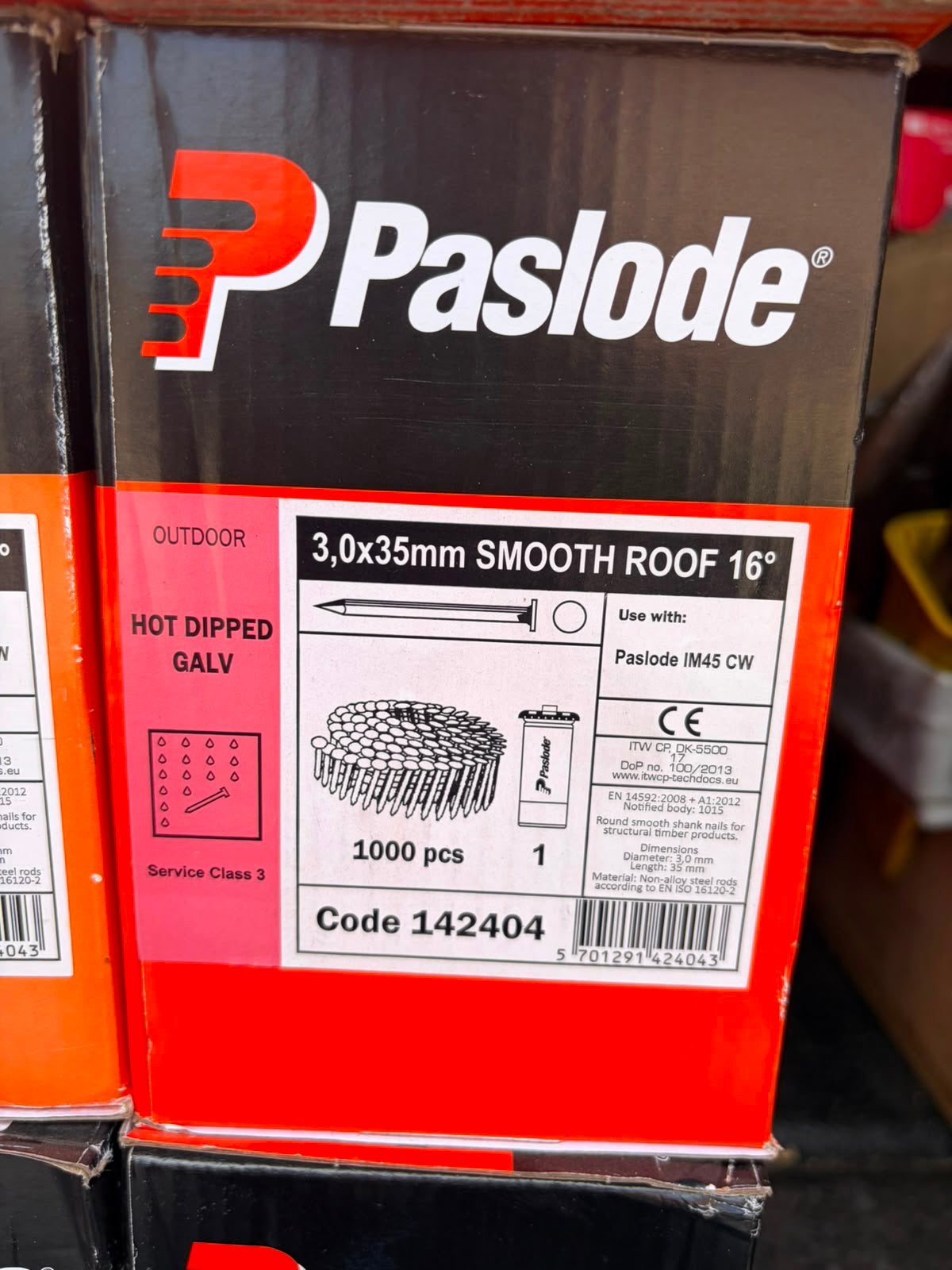 Paslode daknagels 3,0 x 35 mm, thermisch verzinkt, Bricolage & Construction, Quincaillerie & Fixations, Neuf, Moins de 50 mm, Autres types