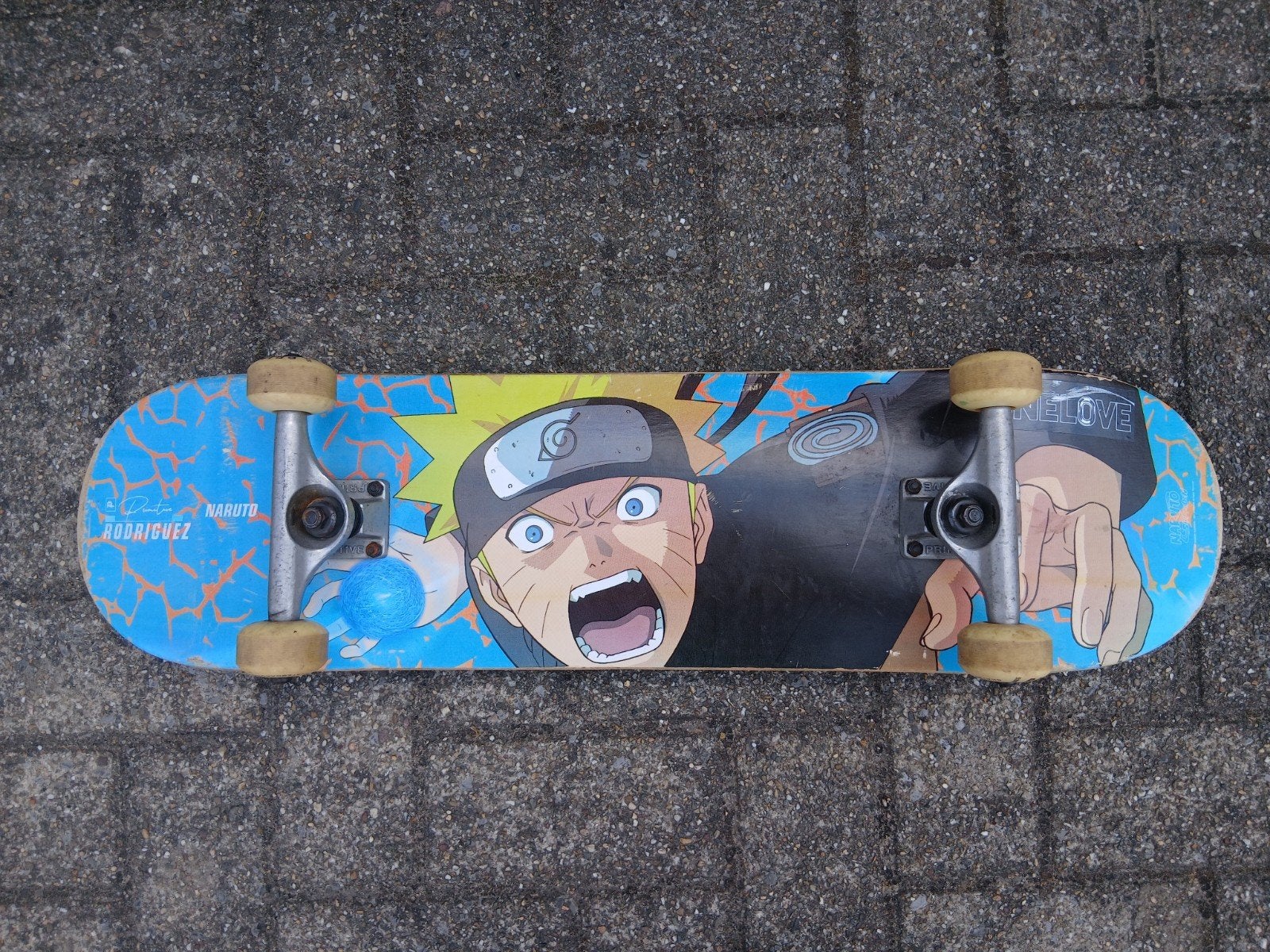 Naruto skateboard, Sport en Fitness, Skateboarden, Ophalen, Zo goed als nieuw, Skateboard