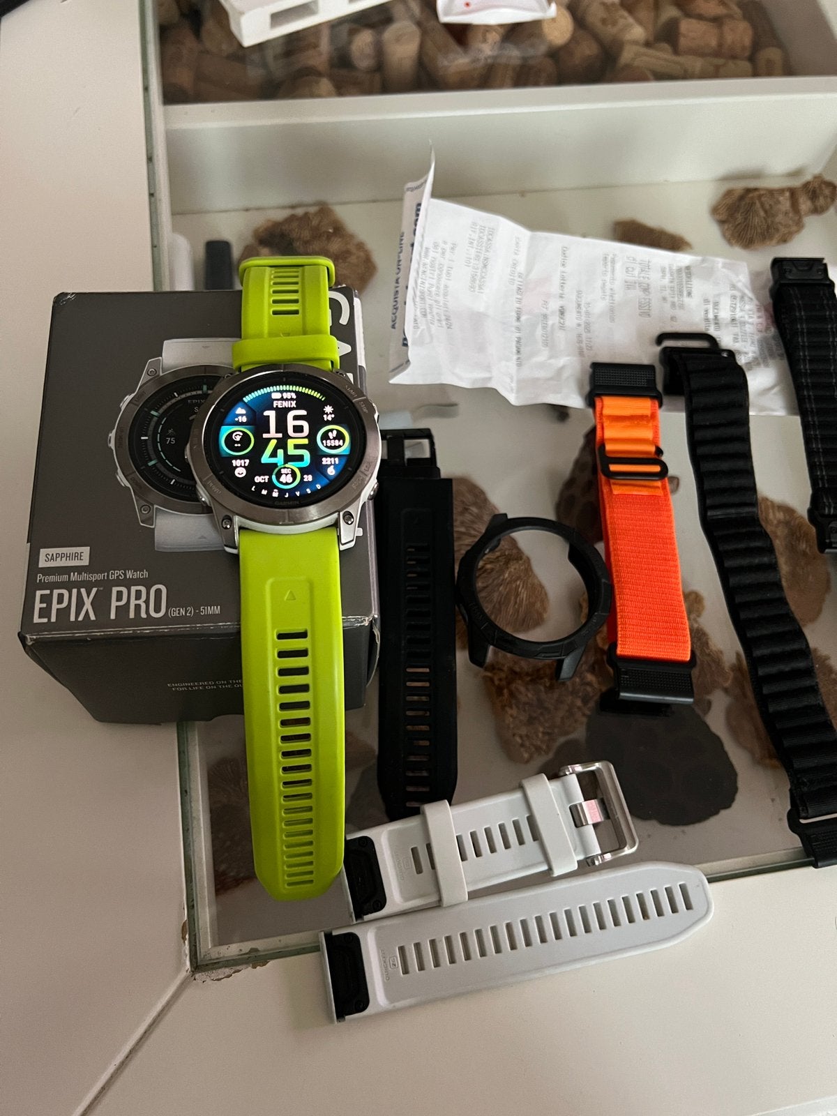 Smartwatch Garmin epix pro gen 2, Handtassen en Accessoires, Ophalen, Wit, Zo goed als nieuw, Waterdicht