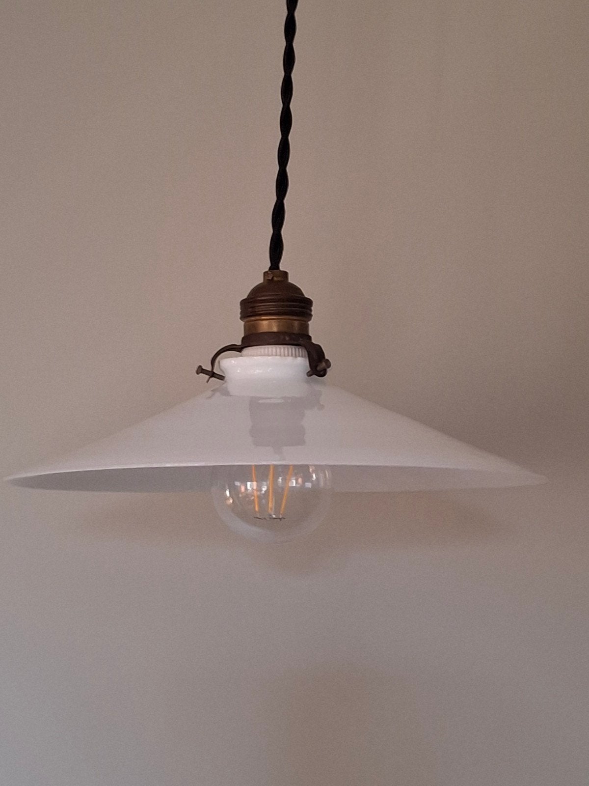 Mooie oude opaline hanglampen 10 stuks, Ophalen
