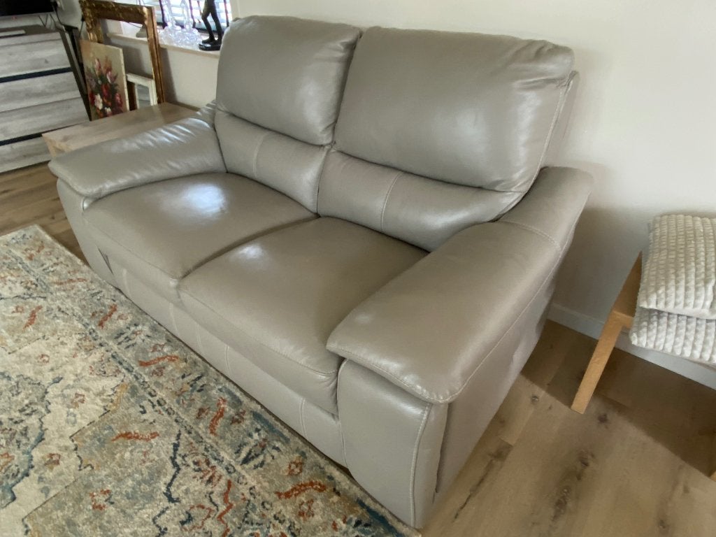 leren zetel, zetel in leer, lederen zetel, Huis en Inrichting, Ophalen, 150 tot 200 cm, Tweepersoons, Zo goed als nieuw