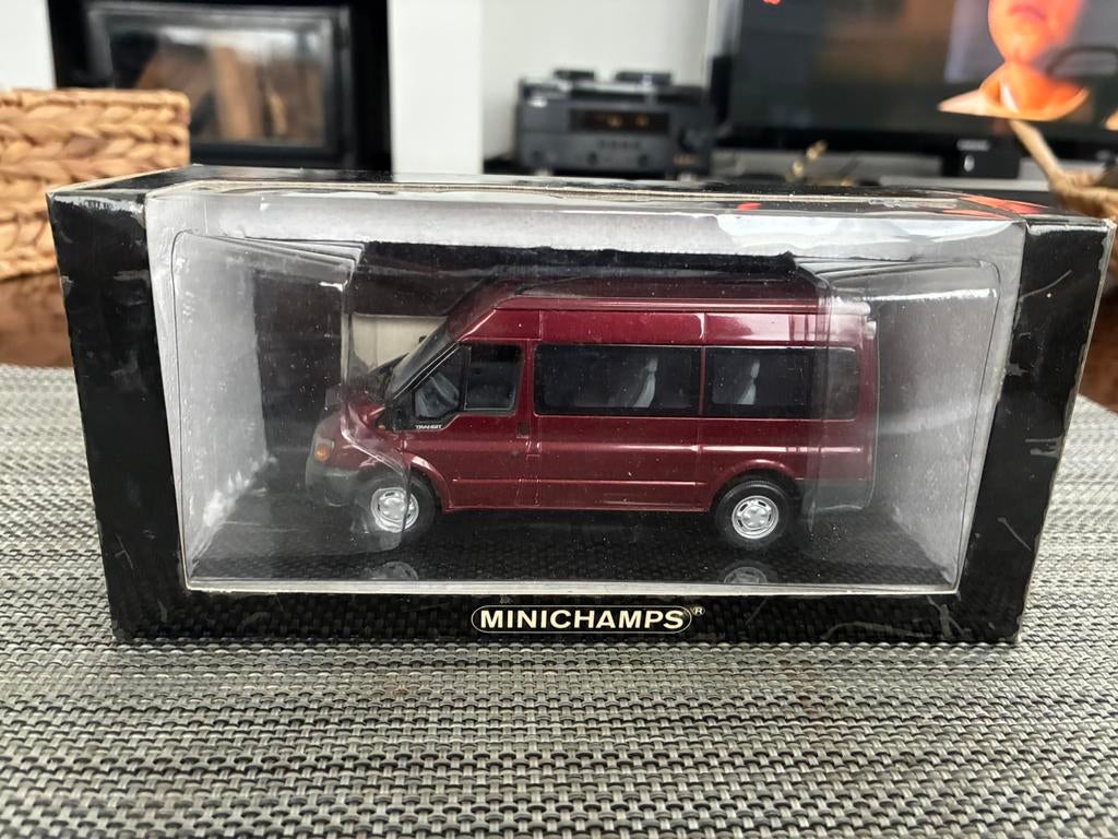 Ford transit minibus minichamps 1/43, Ophalen, Nieuw, Bus of Vrachtwagen, MiniChamps