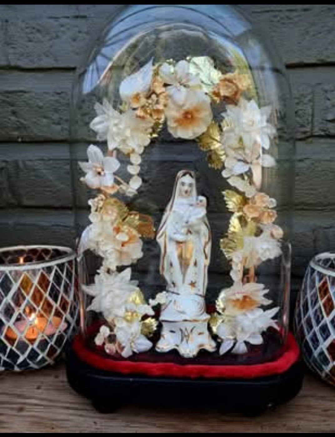 Zeer mooie, authentieke religieuze stolp uit de19de eeuw, Verre, Enlèvement ou Envoi, Soufflé à la bouche