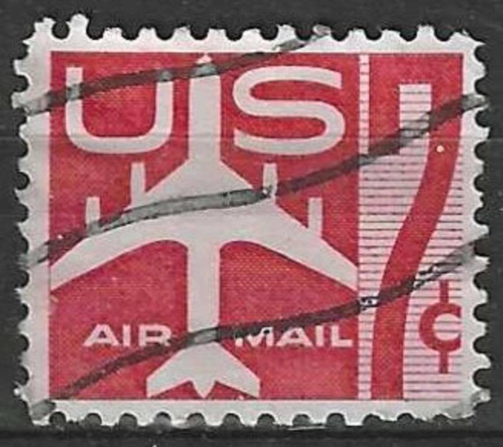 États-Unis 1958/1960 - Yvert 51PA - Avion signé (ST), Envoi, Affranchi