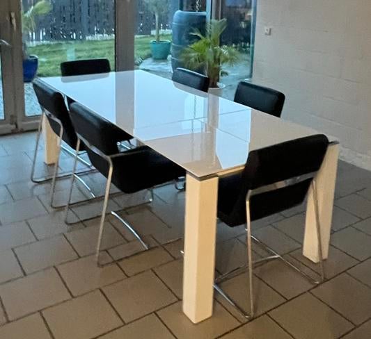 Table extensible 6-8 personnes Excentric d’occasion, Ophalen, Glas