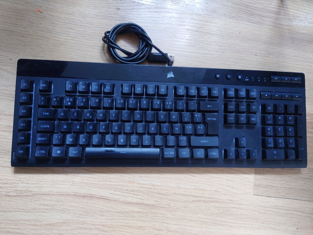 Corsair k55 Rgb Pro Zwart Azerty Gaming-toetsenbord, Computers en Software, Toetsenborden, Gebruikt, Gaming toetsenbord, Azerty
