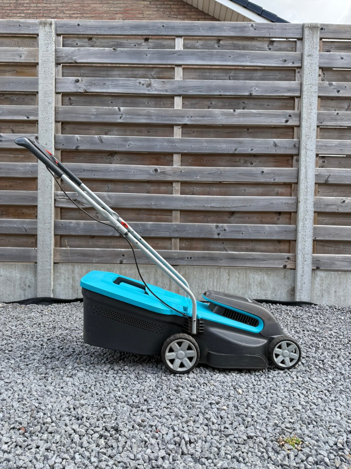 Gardena accugrasmaaier, Ophalen, Gebruikt, Accu-grasmaaier, Opvangbak
