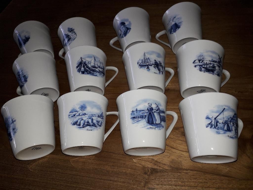 Koffietassen Bavaria Delft Nederland, Enlèvement, Comme neuf, Poterie, Tasse(s) et/ou soucoupe(s)