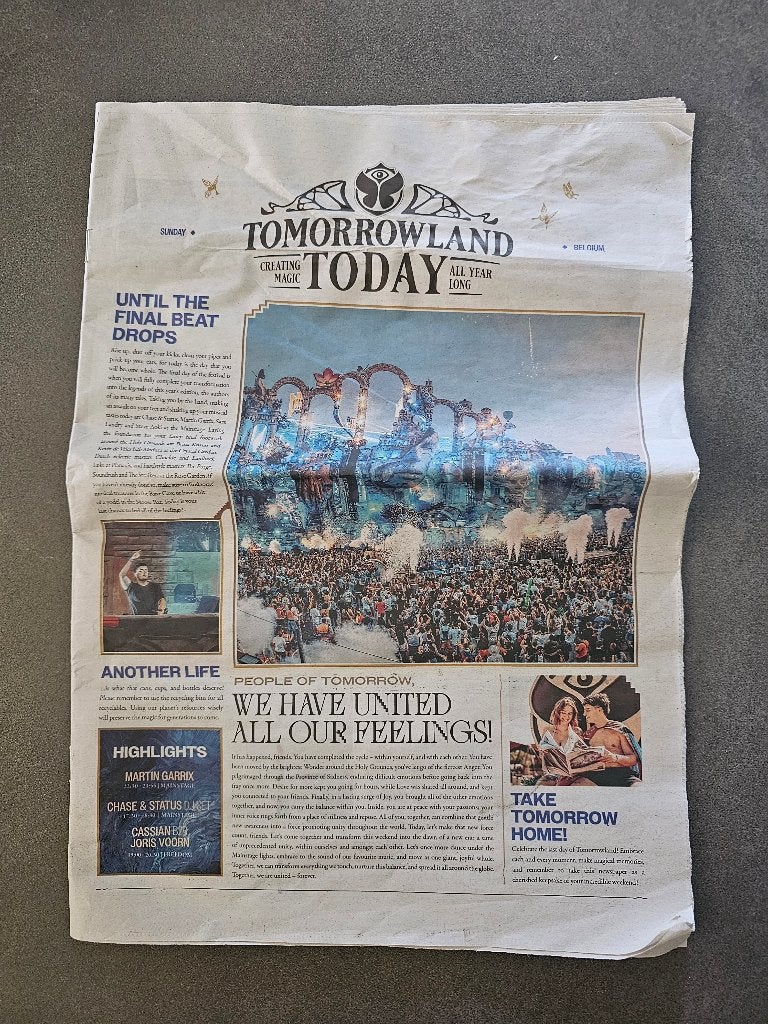 Tomorrowland - krantje sunday, Enlèvement ou Envoi