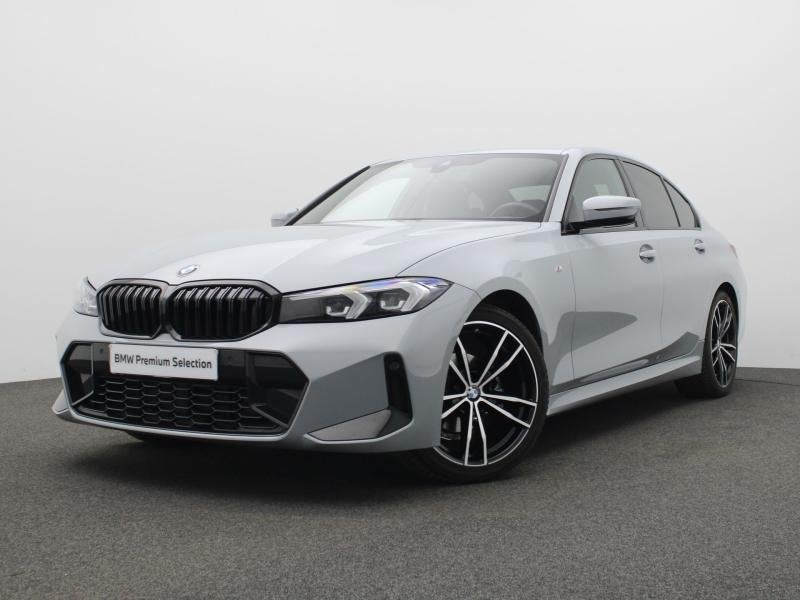 BMW 3-Serie m sport - automaat - navi, Autos, BMW, Argent ou Gris, Achat, 156 ch, Noir