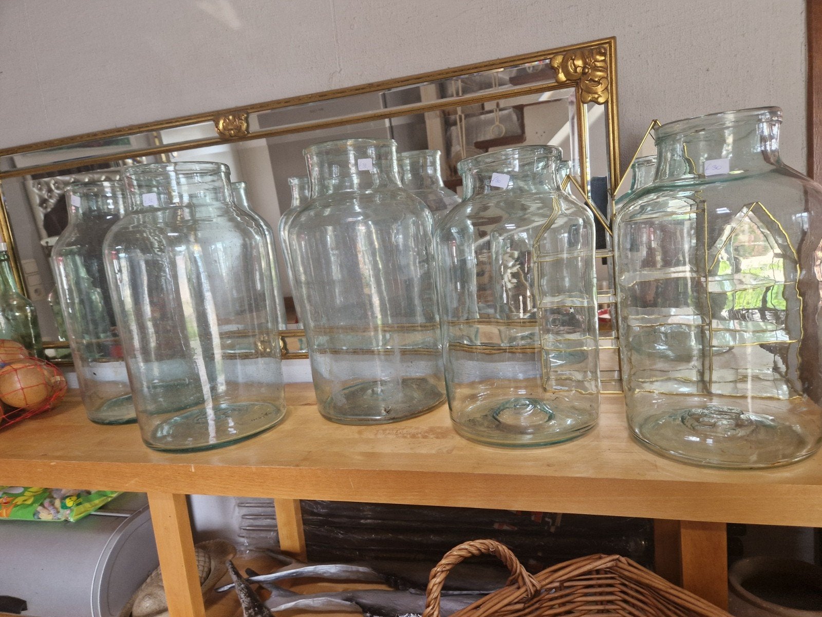 Vieux pots verts 37 et 42 cm hg 30 €/32 € la pièce, Enlèvement