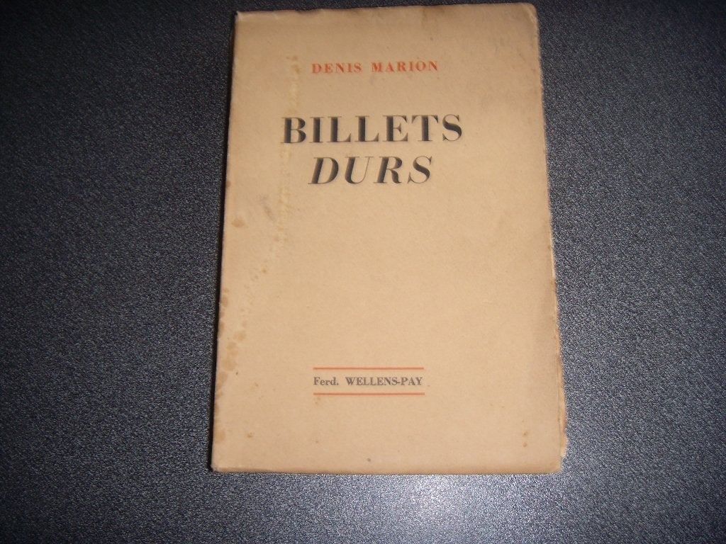 Billets durs - Denis Marion, Boeken, Taal | Frans, Ophalen of Verzenden, Gelezen