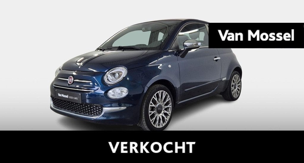 Fiat 500c Dolcevita, Auto's, 4 zetels, Gebruikt, Beige, Blauw