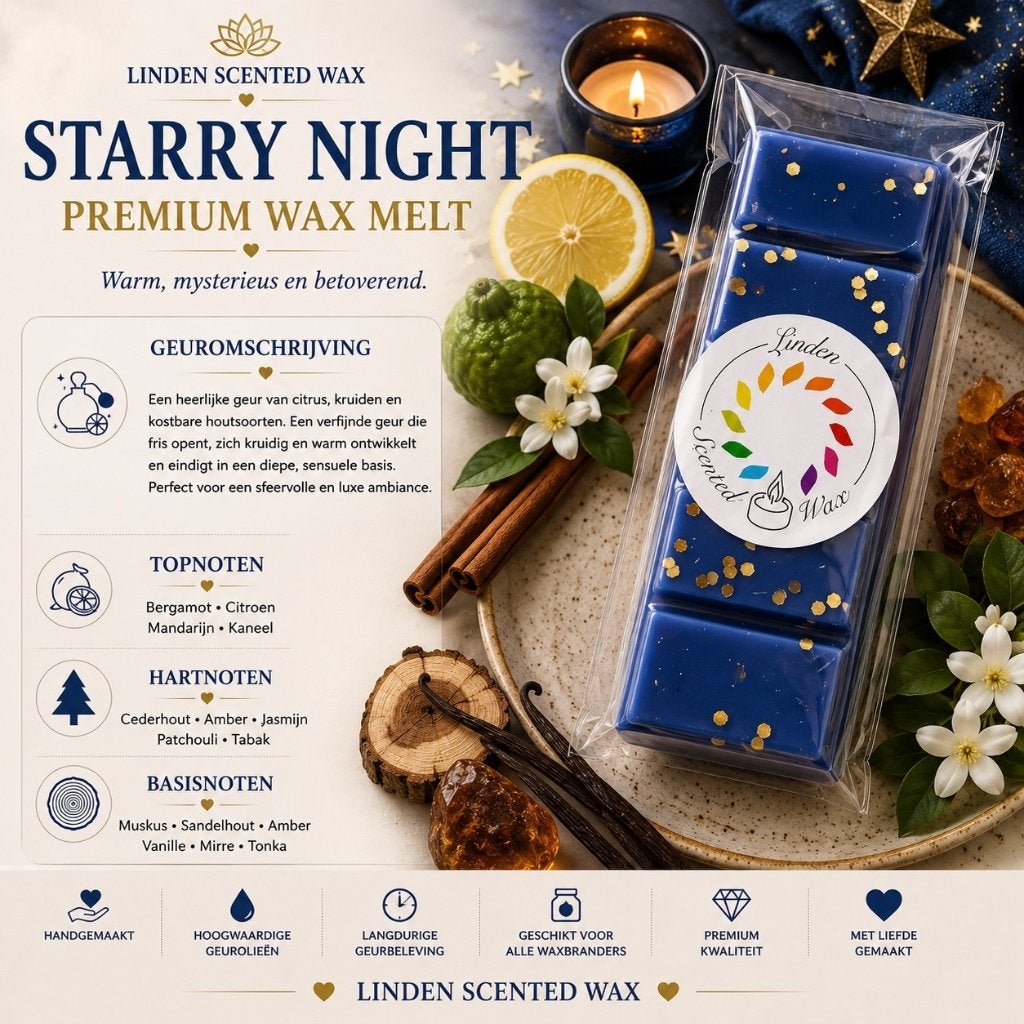 Cire à fondre parfumée Waxmelts STARRY NIGHT faite à la main, Enlèvement ou Envoi, Neuf, Cire, Bougie